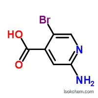 Molecular Structure of 1000339-23-0 (2-Amino-5-bromoisonicotinic acid)
